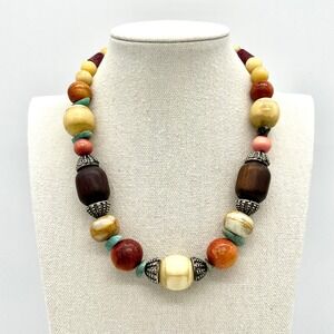 Vintage Les Bernard Statement Necklace Beaded Costume Jewelry Fashion‎ Chunky